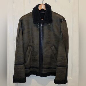 Zara Military Style Jacket - Black and Brown